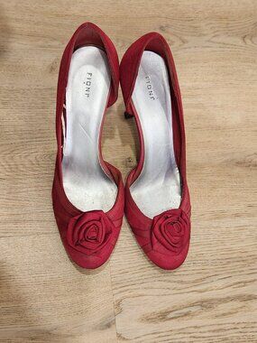 Red High Heel Shoes Size 7